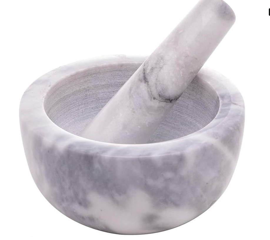 Conjunto Pilão e Socador de Mármore 